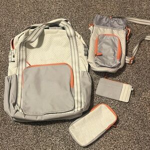 Thirty-One Gray and Orange Backpack Set